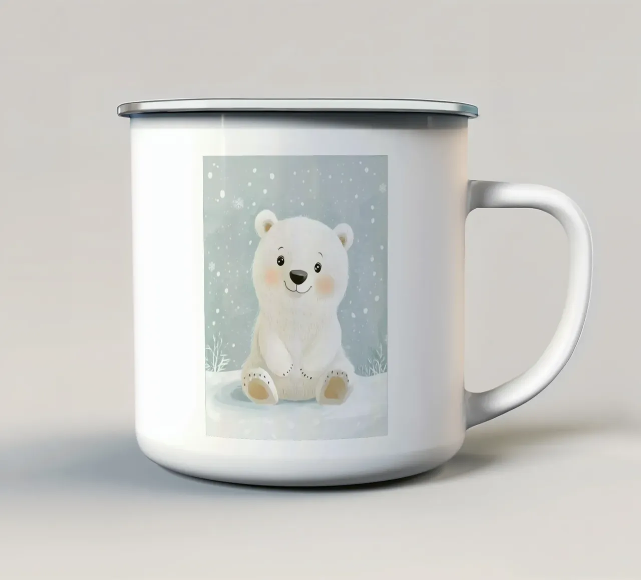 Orso polare stravagante tazza in smalto da Happy Littles