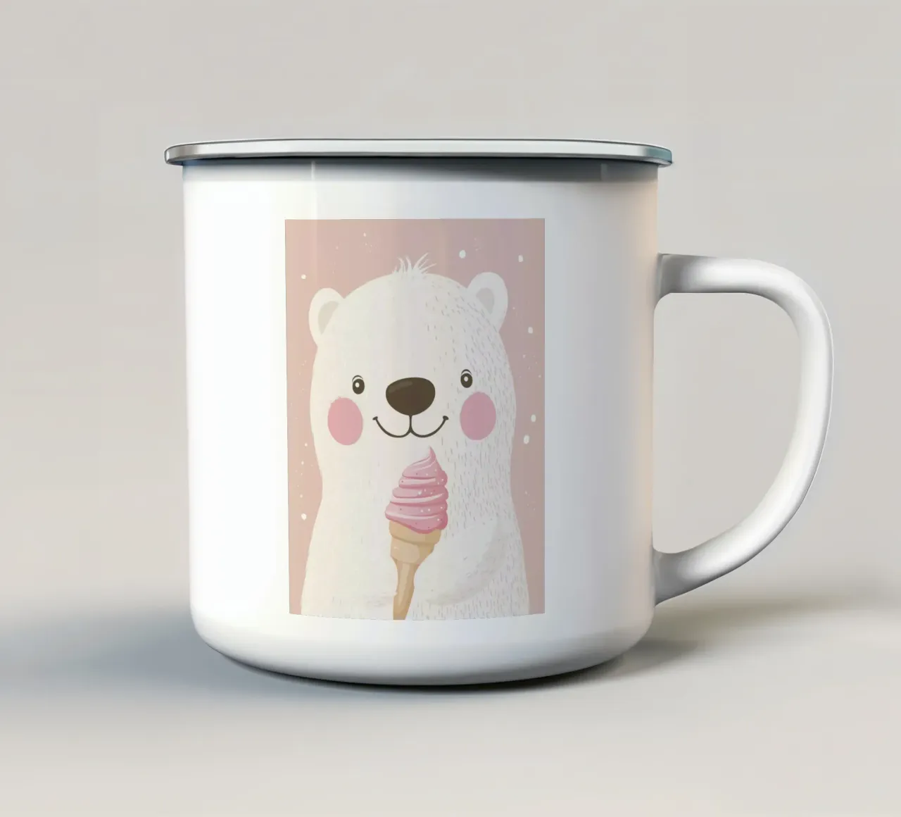 Orso polare stravagante tazza in smalto da Happy Littles