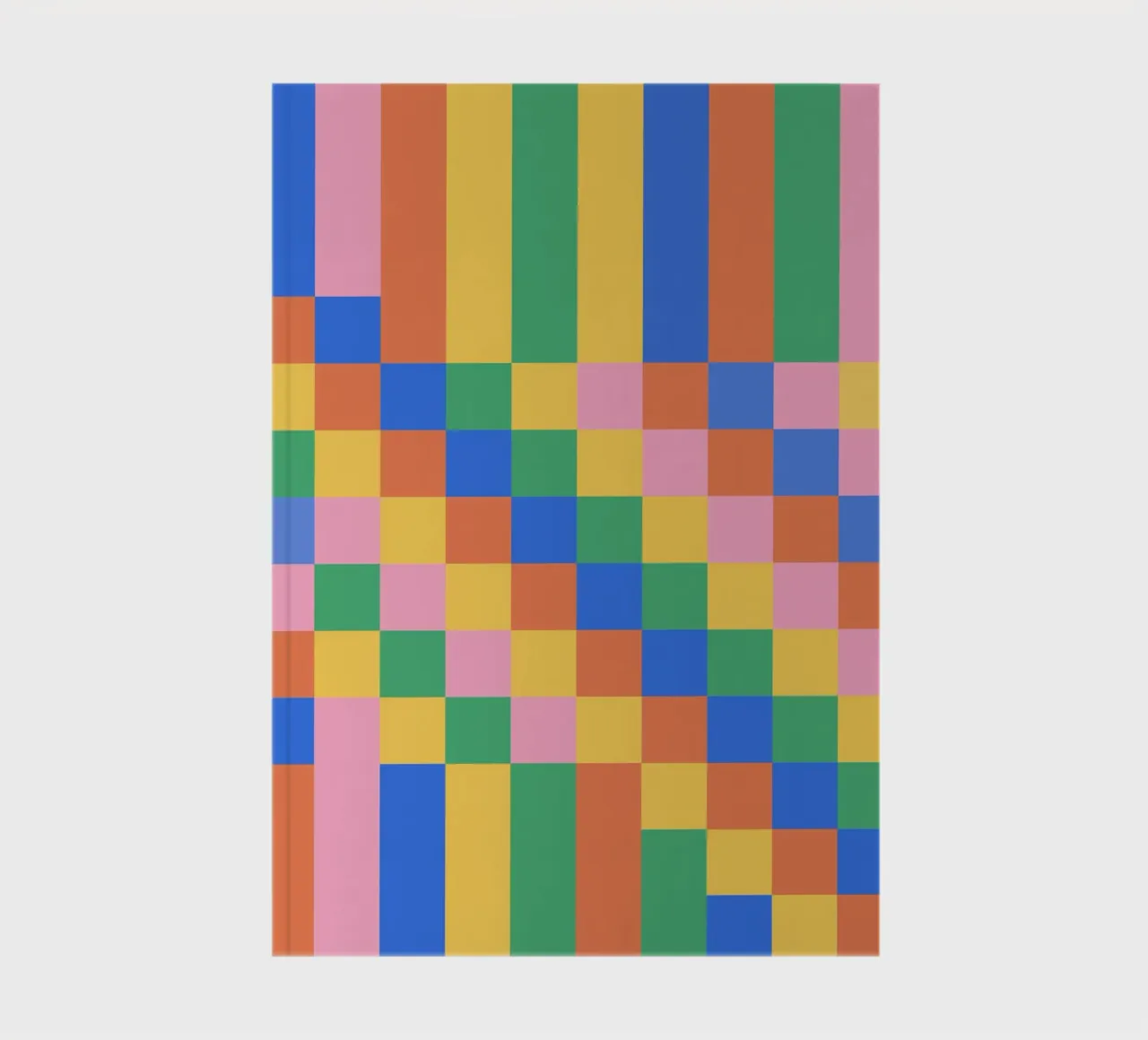 Bauhaus Groovy Checkered Pattern notebook by Paigaam Studio