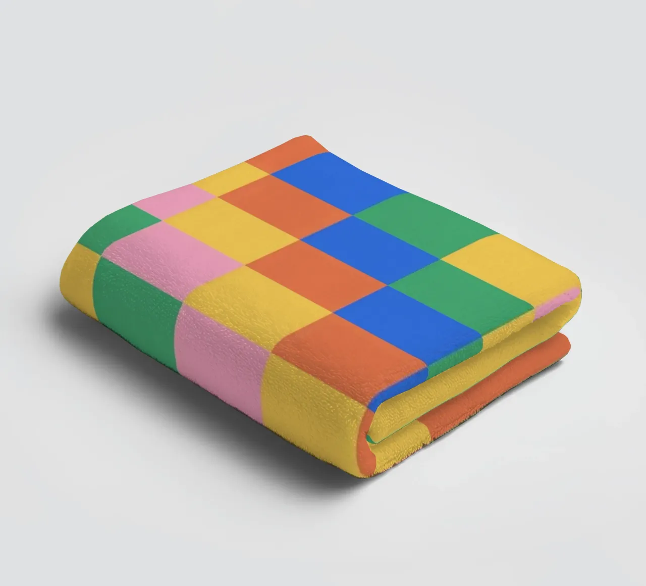 Bauhaus Groovy Checkered Pattern towel by Paigaam Studio