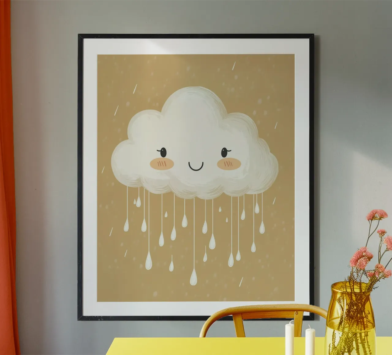 Whimsical Cloud poster by Happy Littles