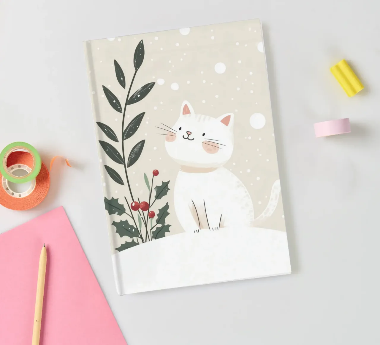 Whimsical Cat notebook by Happy Littles