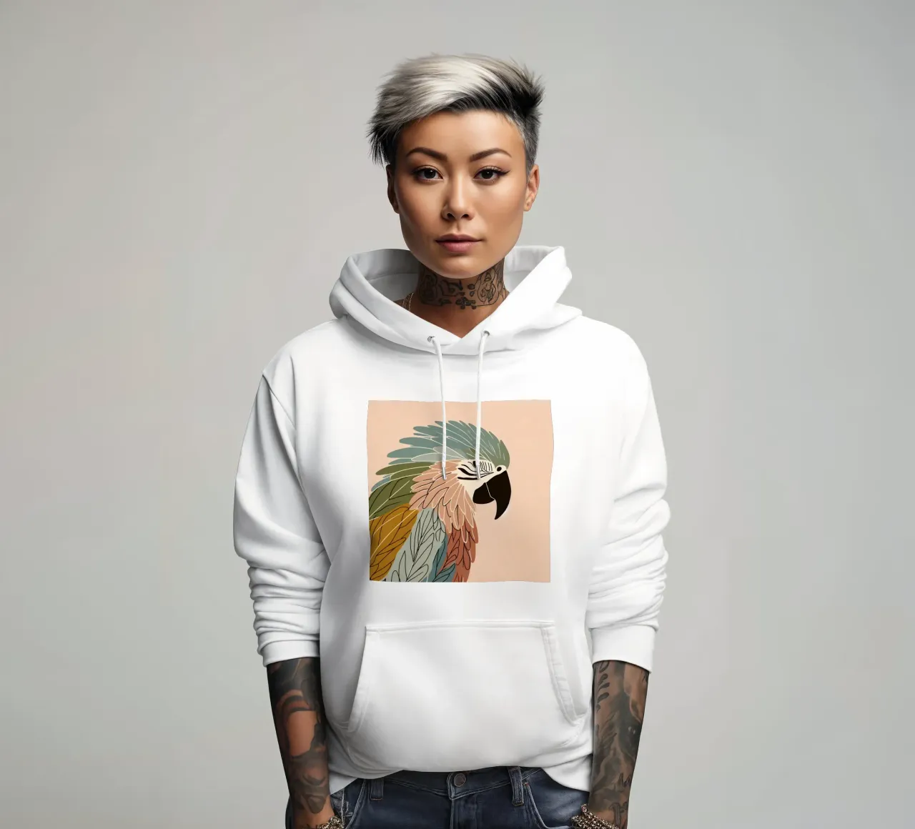 Anima colorata felpa con cappuccio da KANESYAARTS