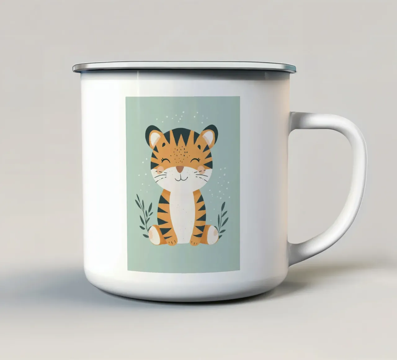 Tigre stravagante tazza in smalto da Happy Littles
