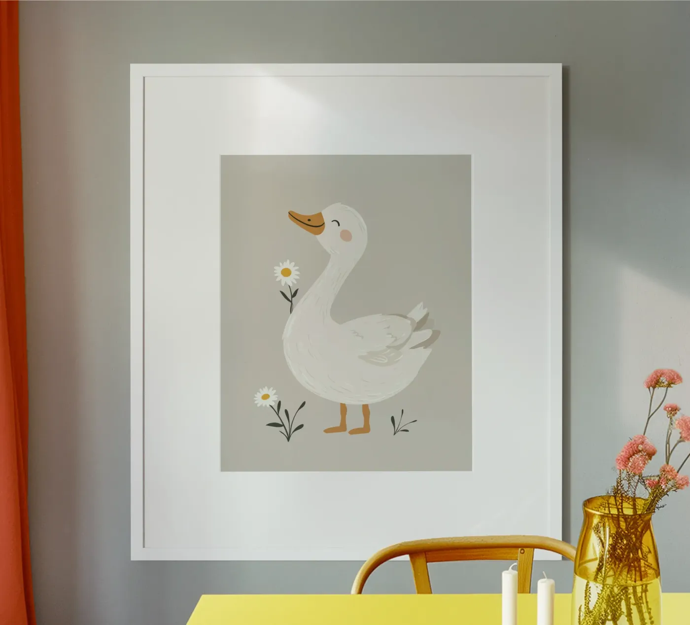Grillige gans poster van Happy Littles