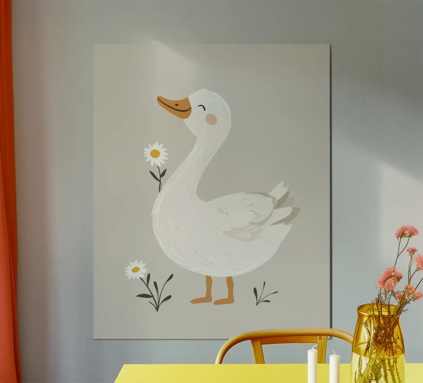 Grillige gans poster van Happy Littles