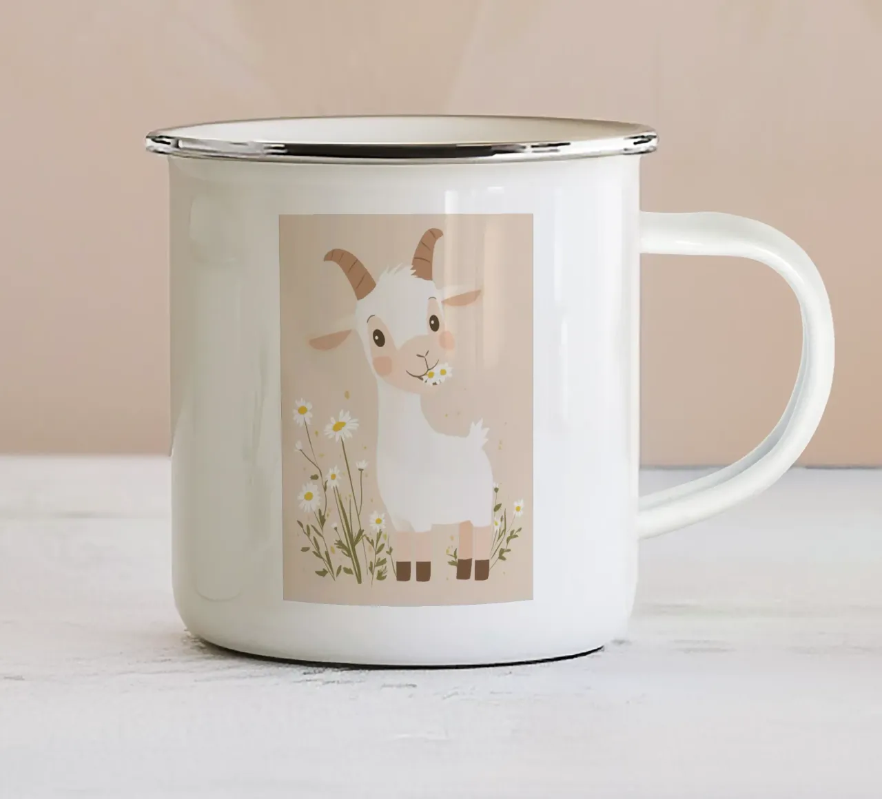 Capra stravagante tazza in smalto da Happy Littles