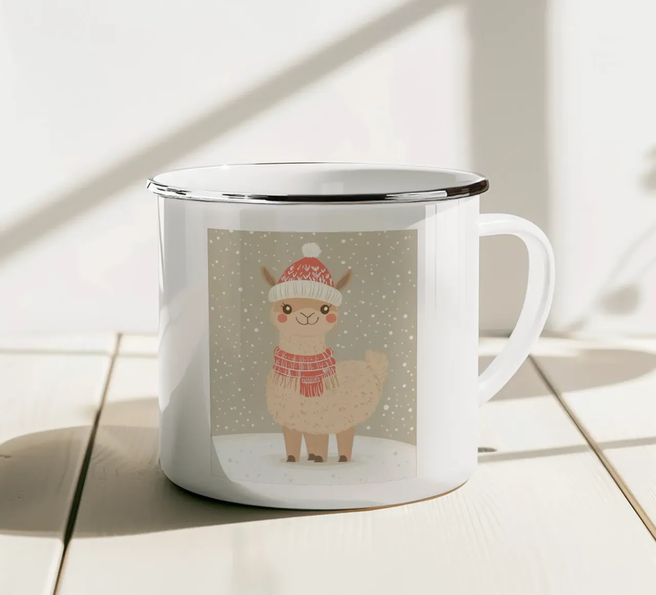 Lama stravagante tazza in smalto da Happy Littles
