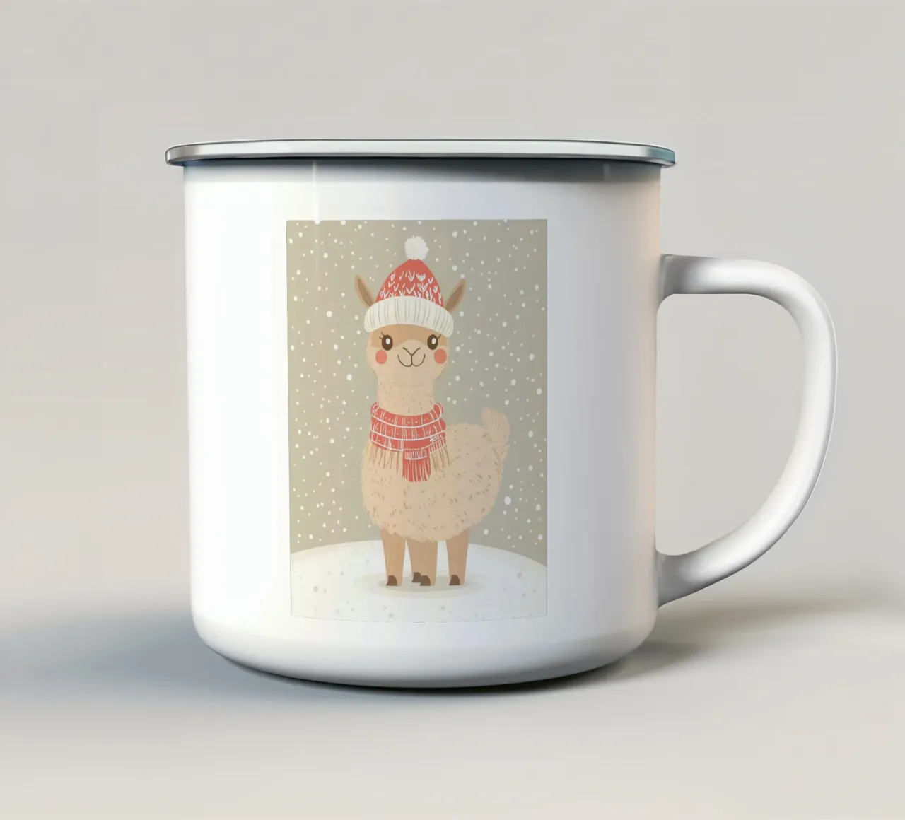 Lama stravagante tazza in smalto da Happy Littles