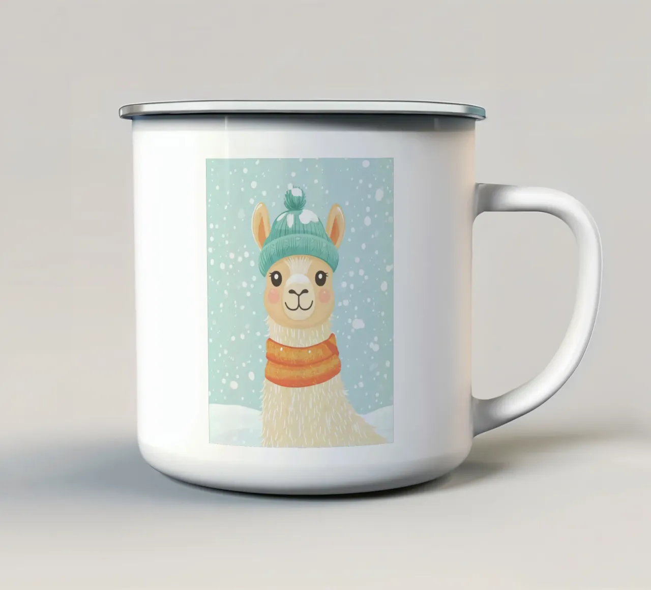 Lama stravagante tazza in smalto da Happy Littles