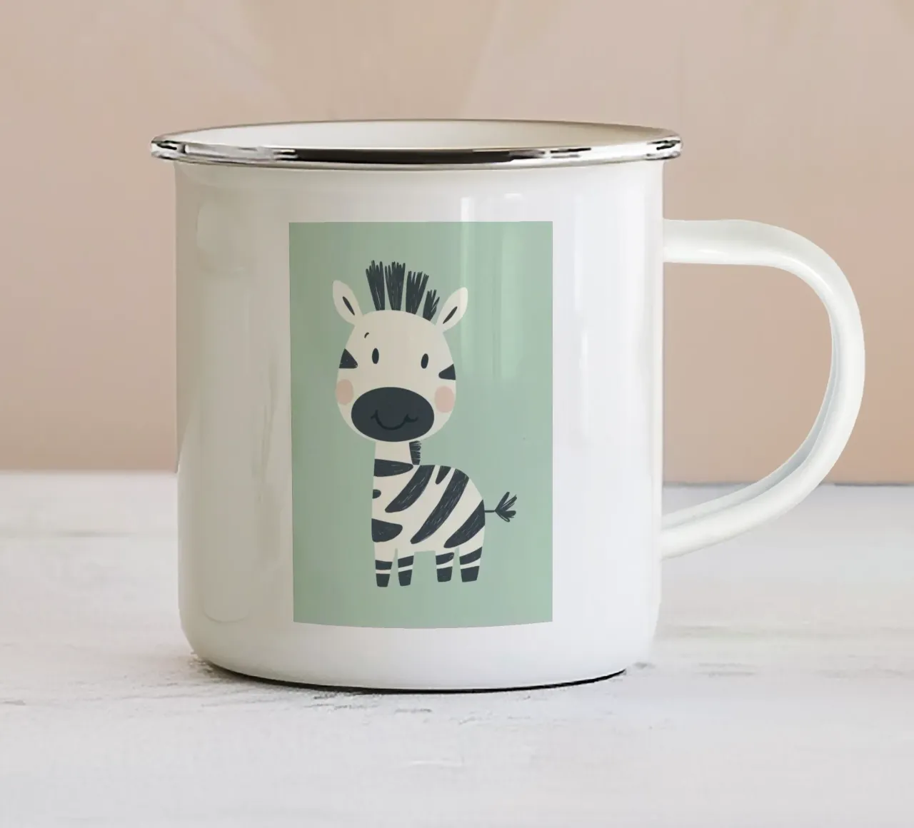 Zebra stravagante tazza in smalto da Happy Littles