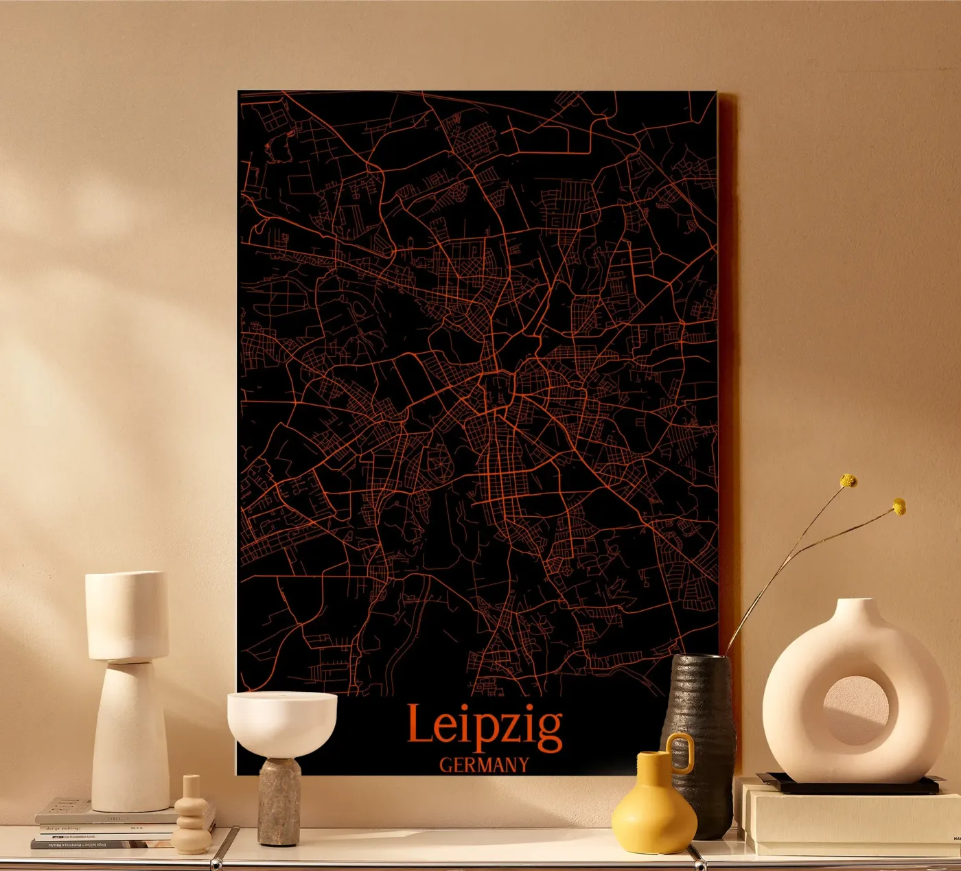 Leipzig canvas van MiMap