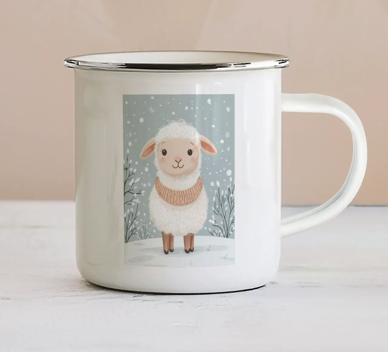 Pecore capricciose tazza in smalto da Happy Littles