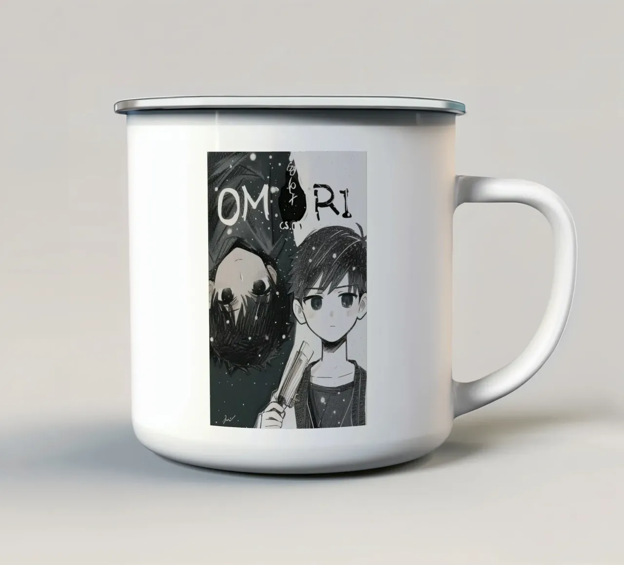 OMORI GAMES tazza in smalto da posterindo