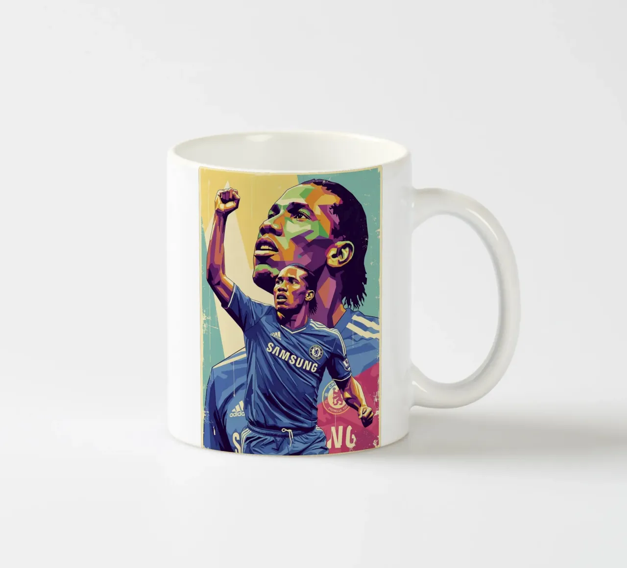 Didier Drogba in prima serata tazza in ceramica da Hantamrata