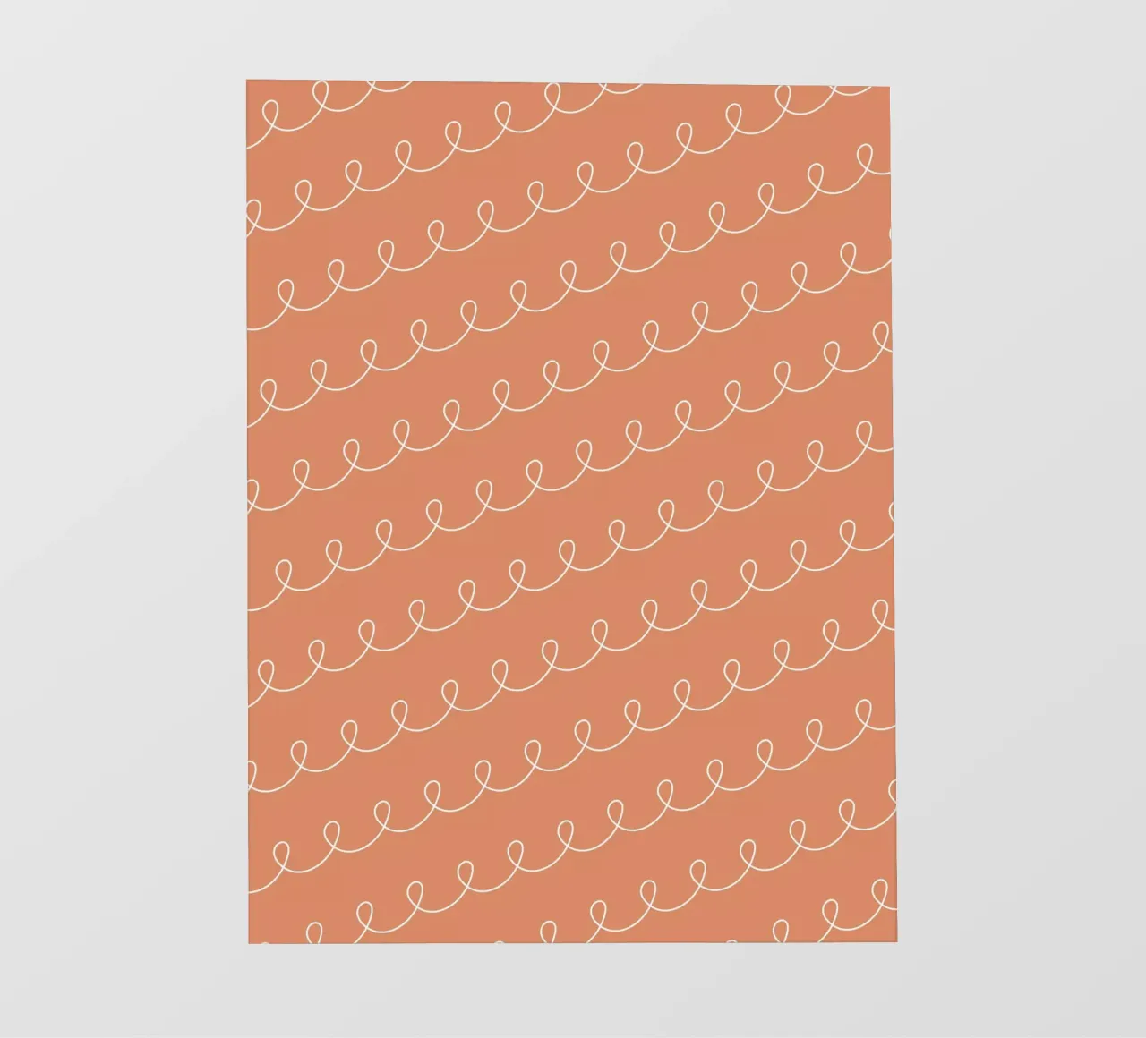 Disegno di linee geometriche ad anello 2 | Bianco su terracotta pellicola backlit da Beauty in Simplicity