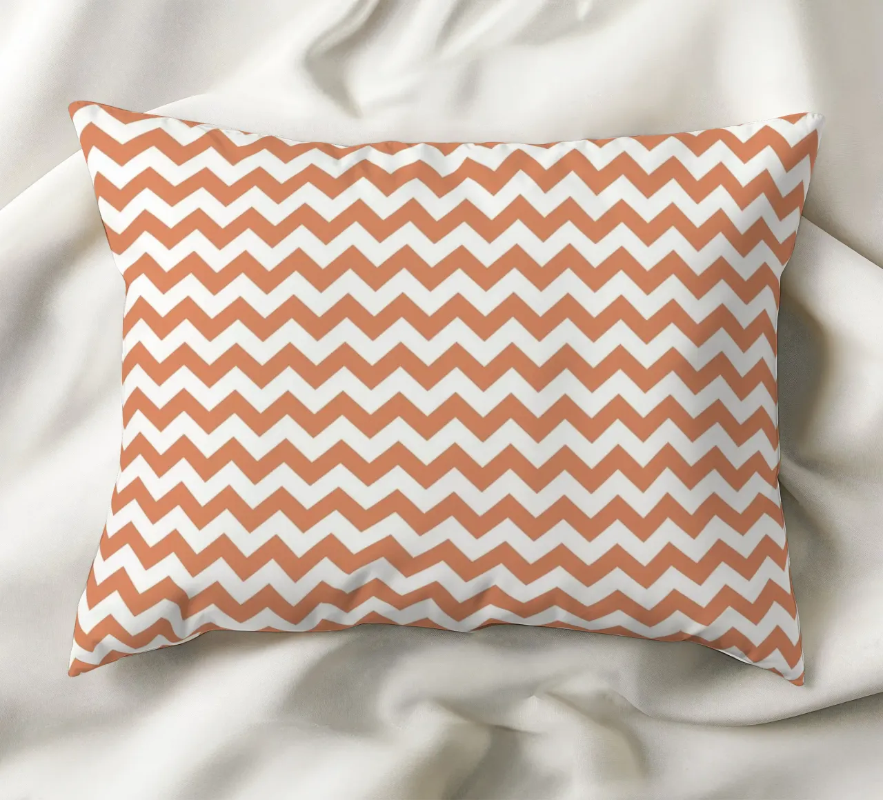 Minimal Chic Basic Chevron | Bianco e Arancione Terracotta cuscino da Beauty in Simplicity