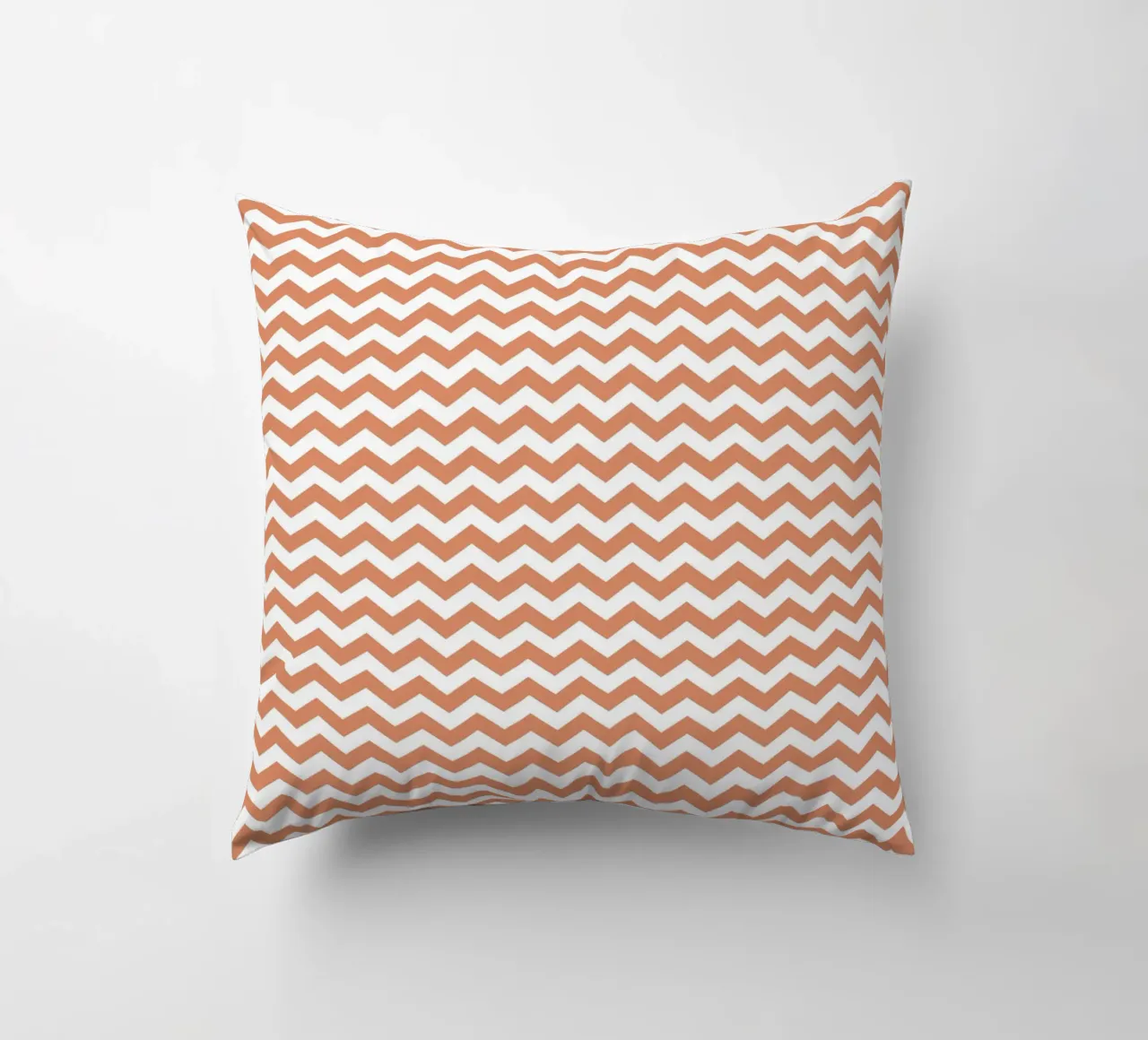 Minimal Chic Basic Chevron | Bianco e Arancione Terracotta cuscino da Beauty in Simplicity