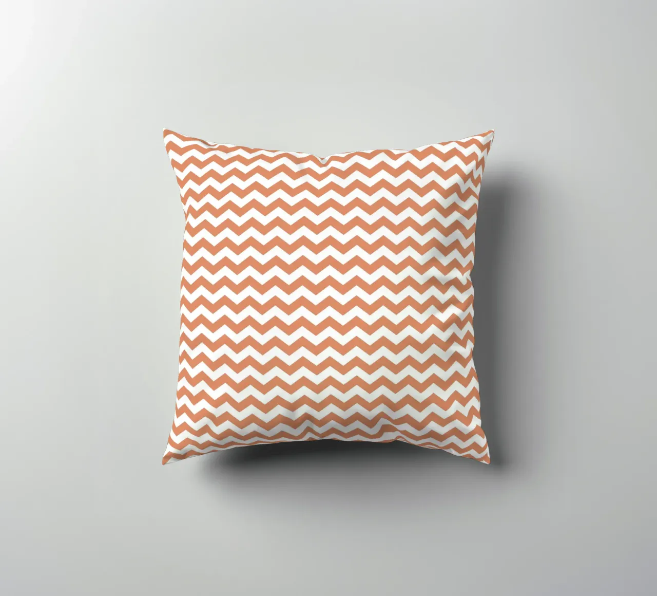 Minimal Chic Basic Chevron | Bianco e Arancione Terracotta cuscino da Beauty in Simplicity
