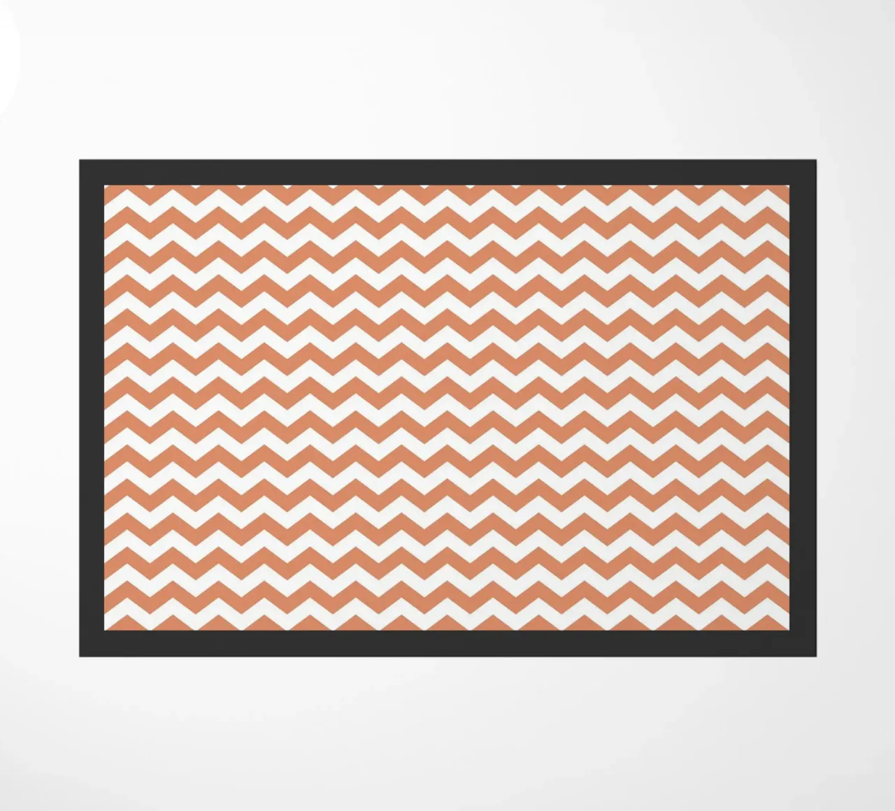 Minimal Chic Basic Chevron | Bianco e Arancione Terracotta zerbino da Beauty in Simplicity