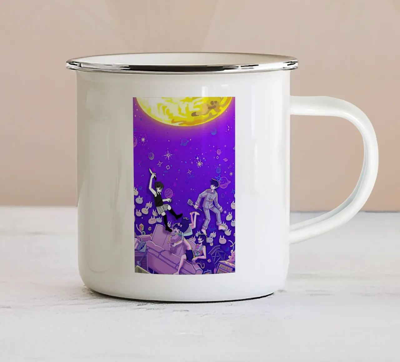 OMORI GAMES tazza in smalto da posterindo
