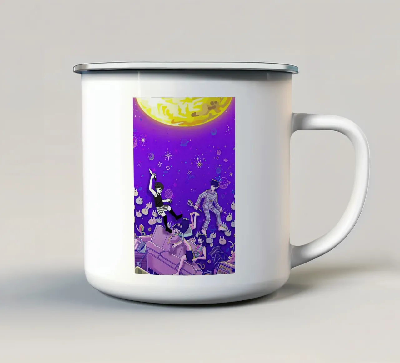 OMORI GAMES tazza in smalto da posterindo
