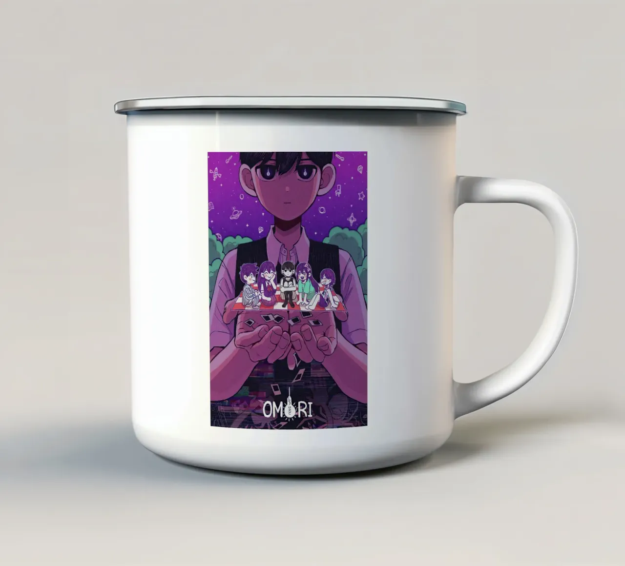 OMORI GAMES tazza in smalto da posterindo