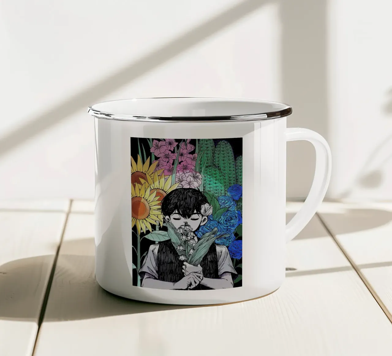 OMORI GAMES tazza in smalto da posterindo