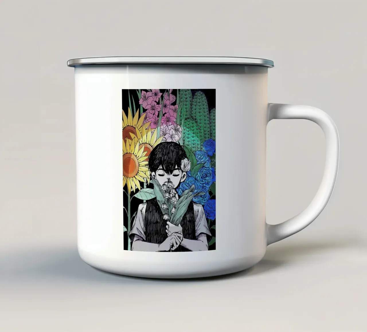 OMORI GAMES tazza in smalto da posterindo