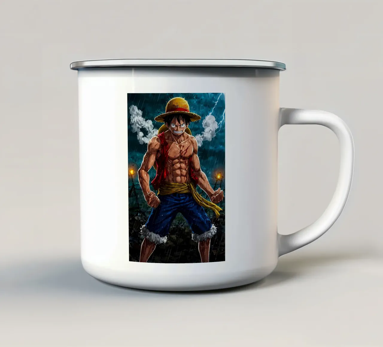 LUFFY ONE PIECE tazza in smalto da posterindo