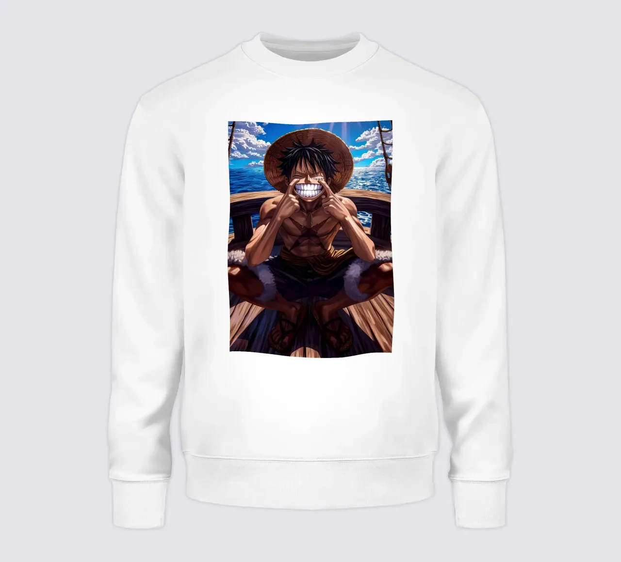 LUFFY ONE PIECE IN MARE felpa da posterindo