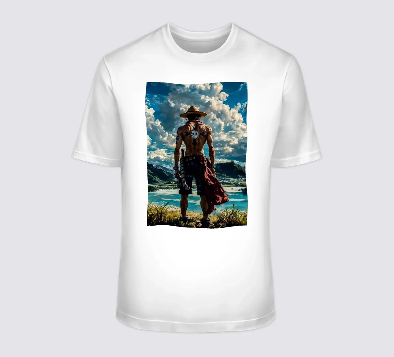 LUFFY PEZZO UNICO IN SPIAGGIA t-shirt da posterindo