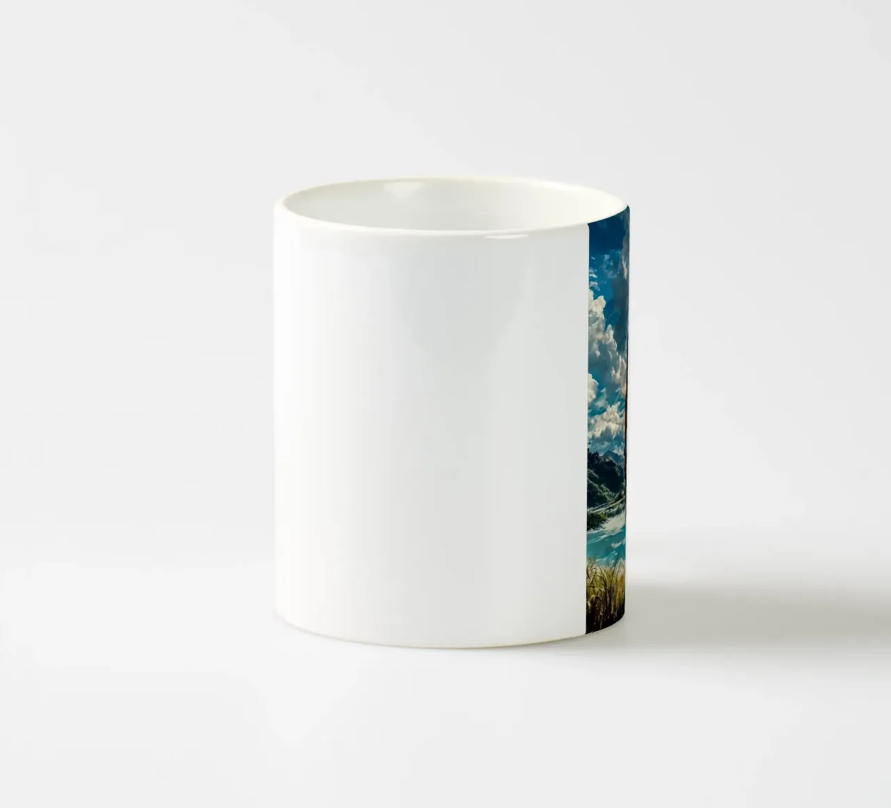 LUFFY PEZZO UNICO IN SPIAGGIA tazza in ceramica da posterindo