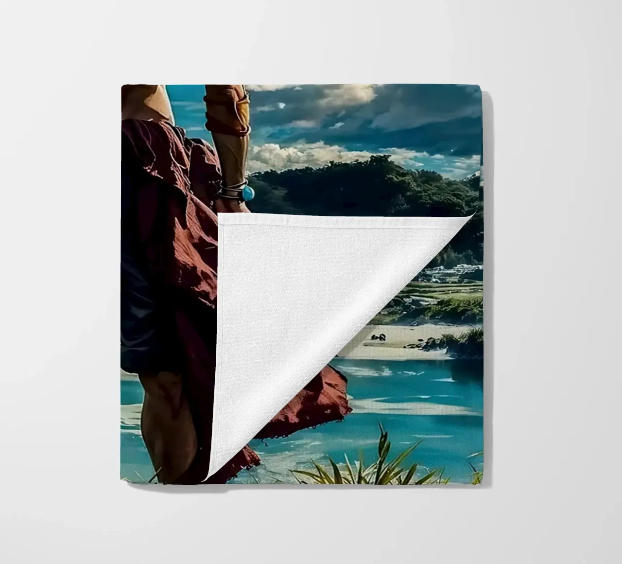 LUFFY PEZZO UNICO IN SPIAGGIA telo mare da posterindo