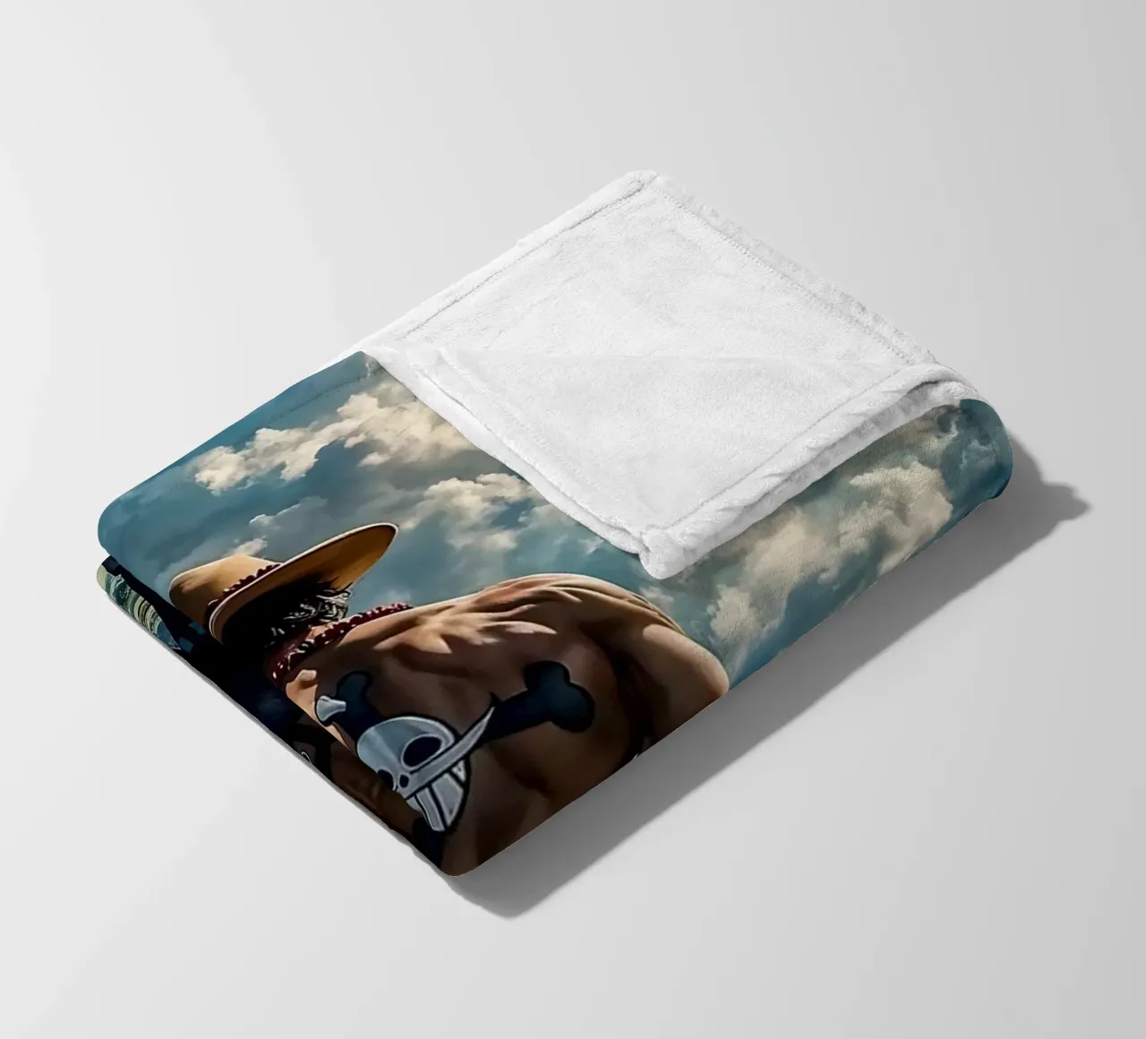 LUFFY PEZZO UNICO IN SPIAGGIA coperta in pile da posterindo
