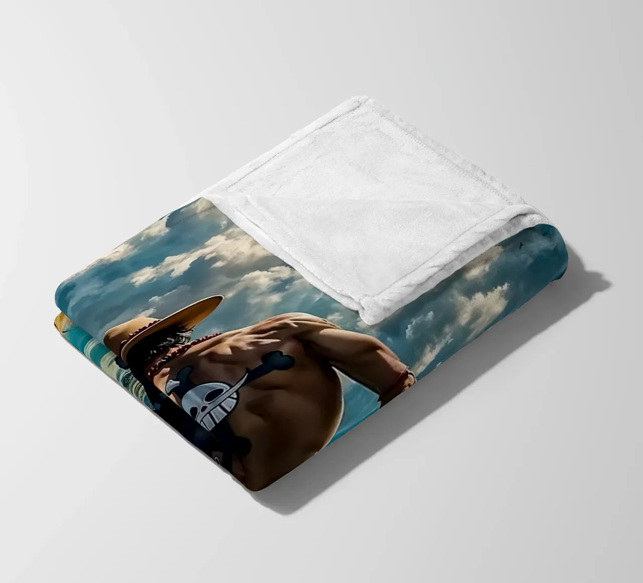 LUFFY PEZZO UNICO IN SPIAGGIA coperta in pile da posterindo