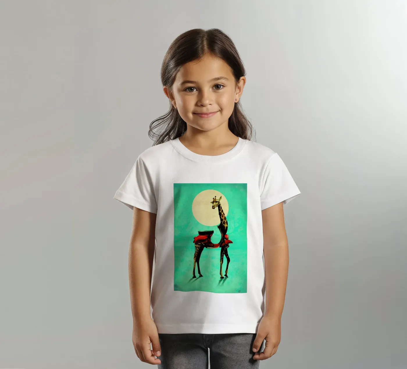 Giraffe kinder t-shirt van Ali Gulec