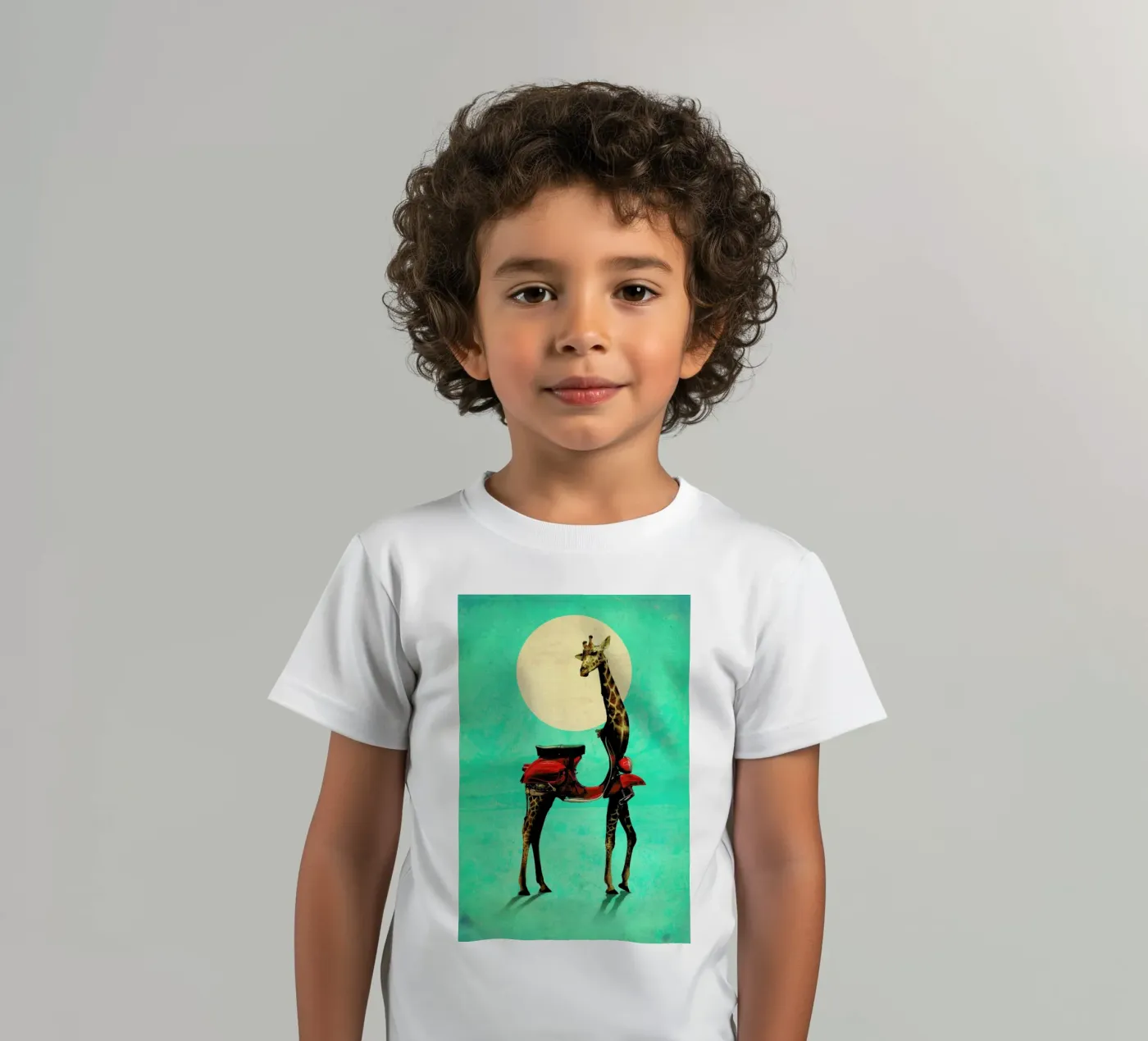 Giraffe kinder t-shirt van Ali Gulec