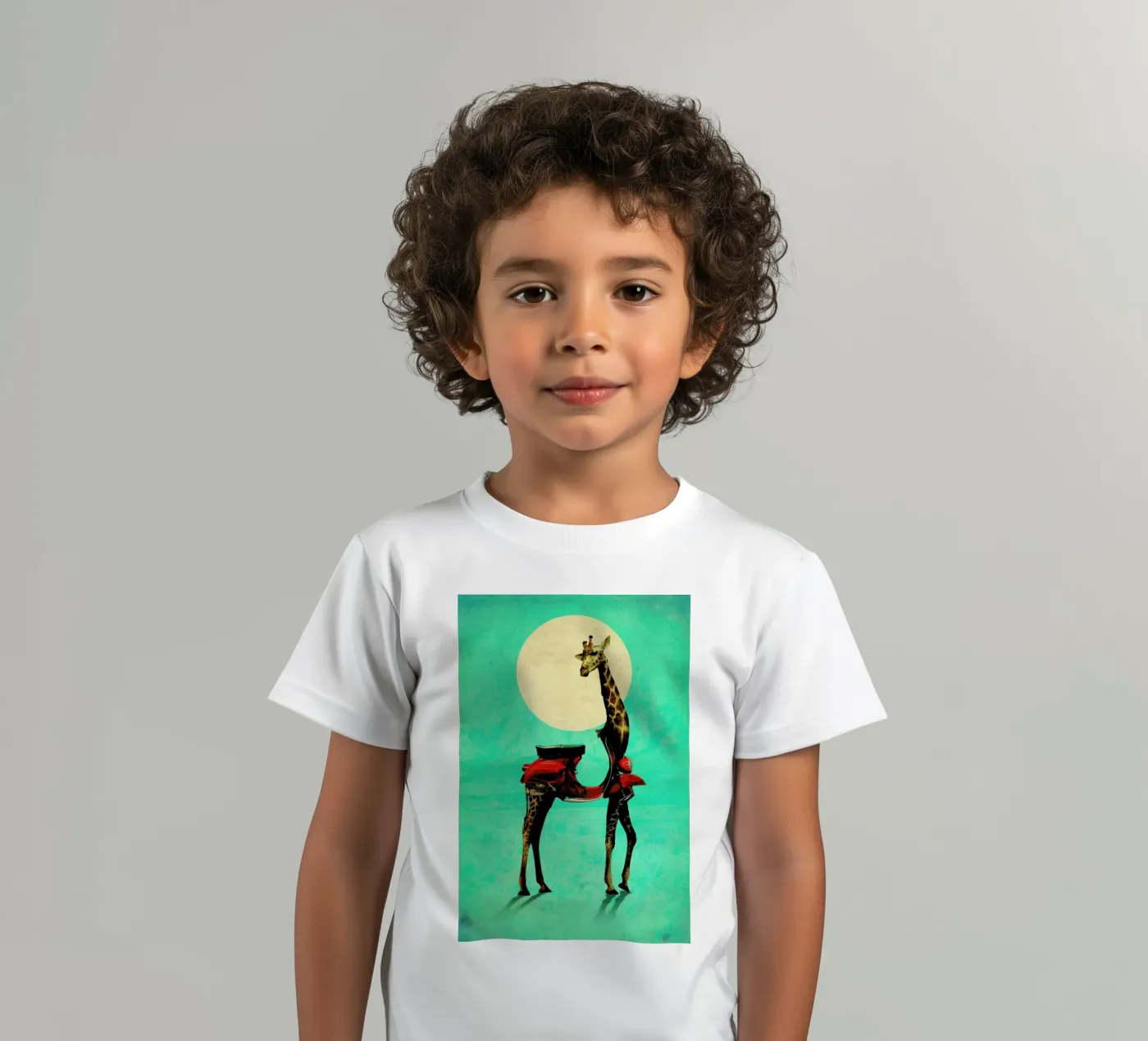 Giraffe kinder t-shirt van Ali Gulec