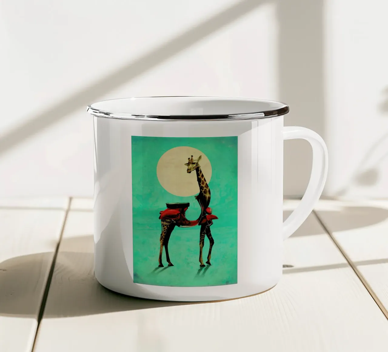 Giraffe tazza in smalto da Ali Gulec
