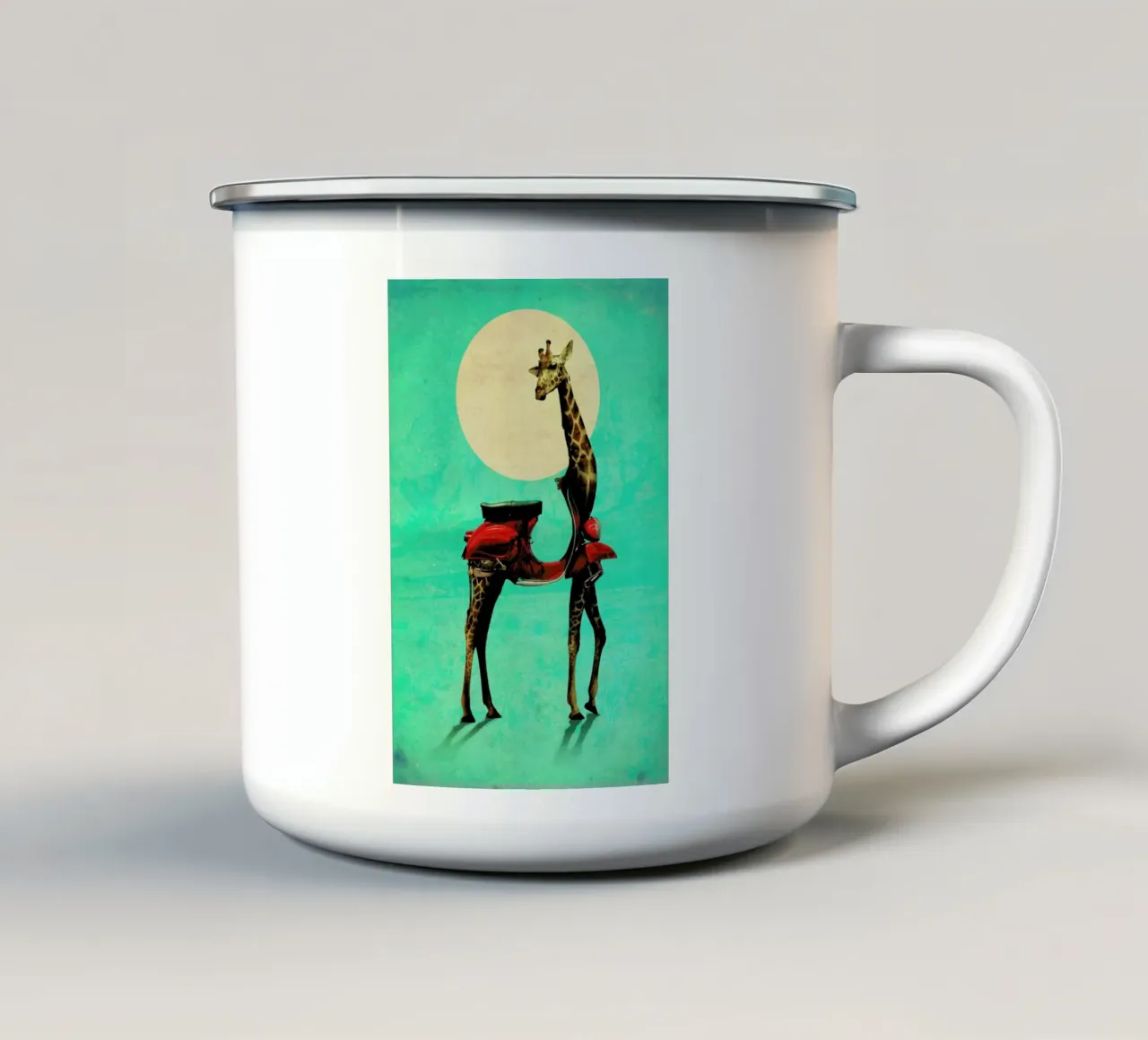 Giraffe tazza in smalto da Ali Gulec