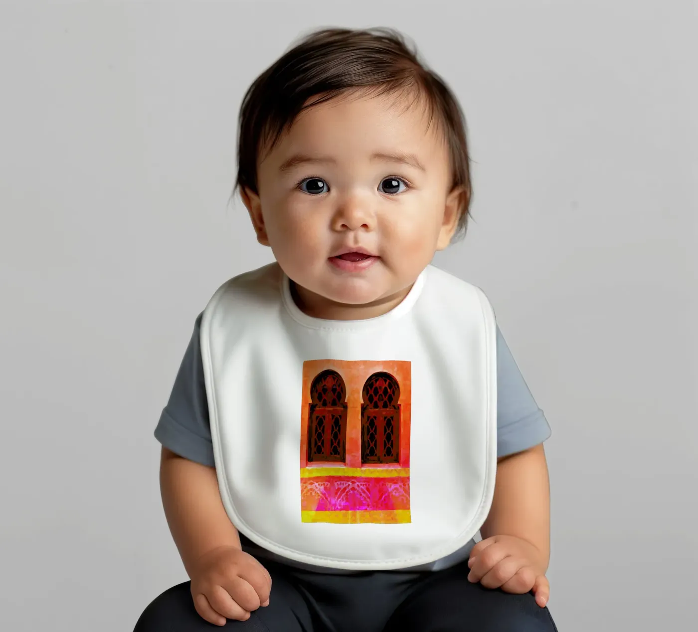 Morocco baby bib by Xchange Art Studio