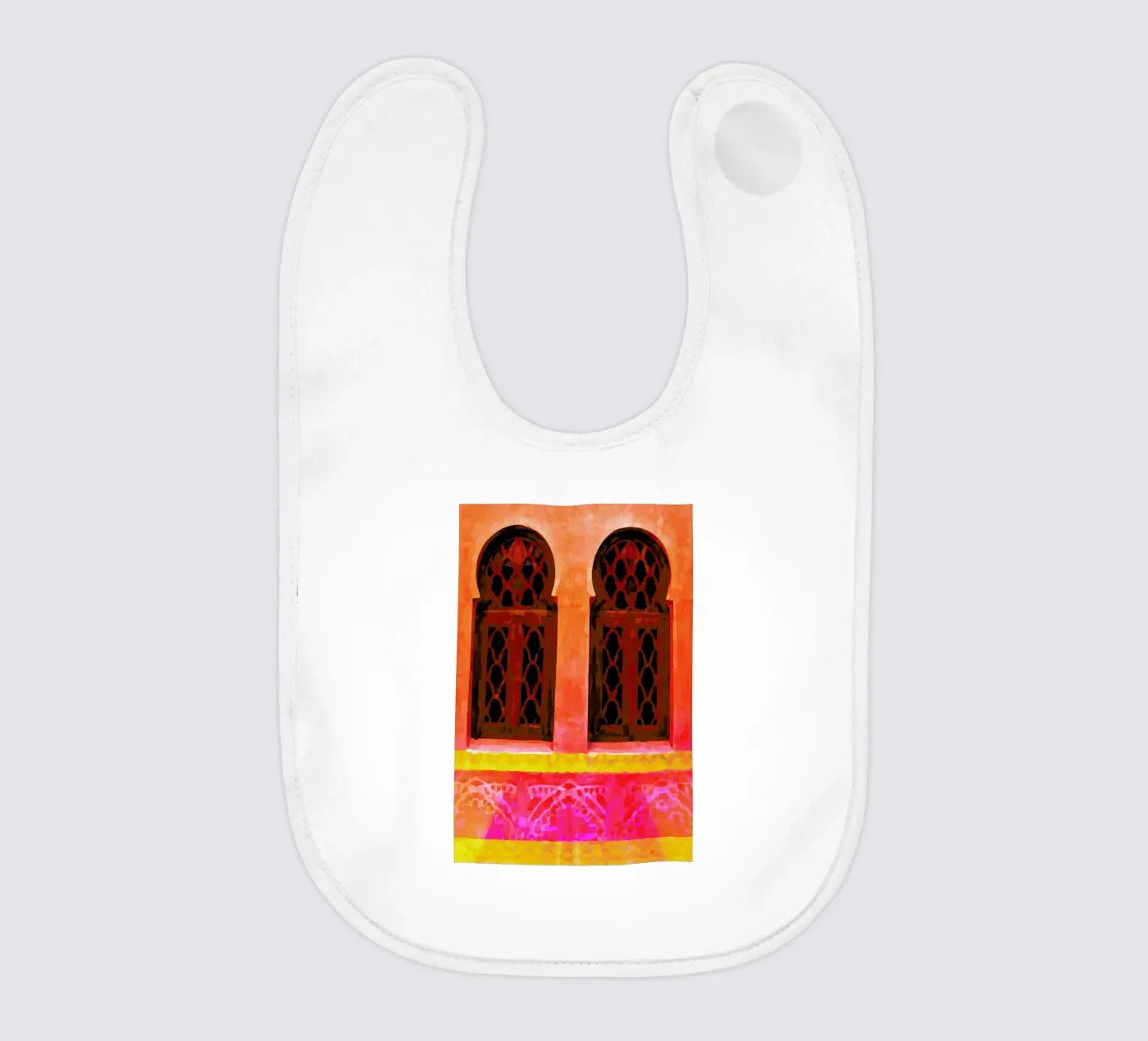 Morocco baby bib by Xchange Art Studio