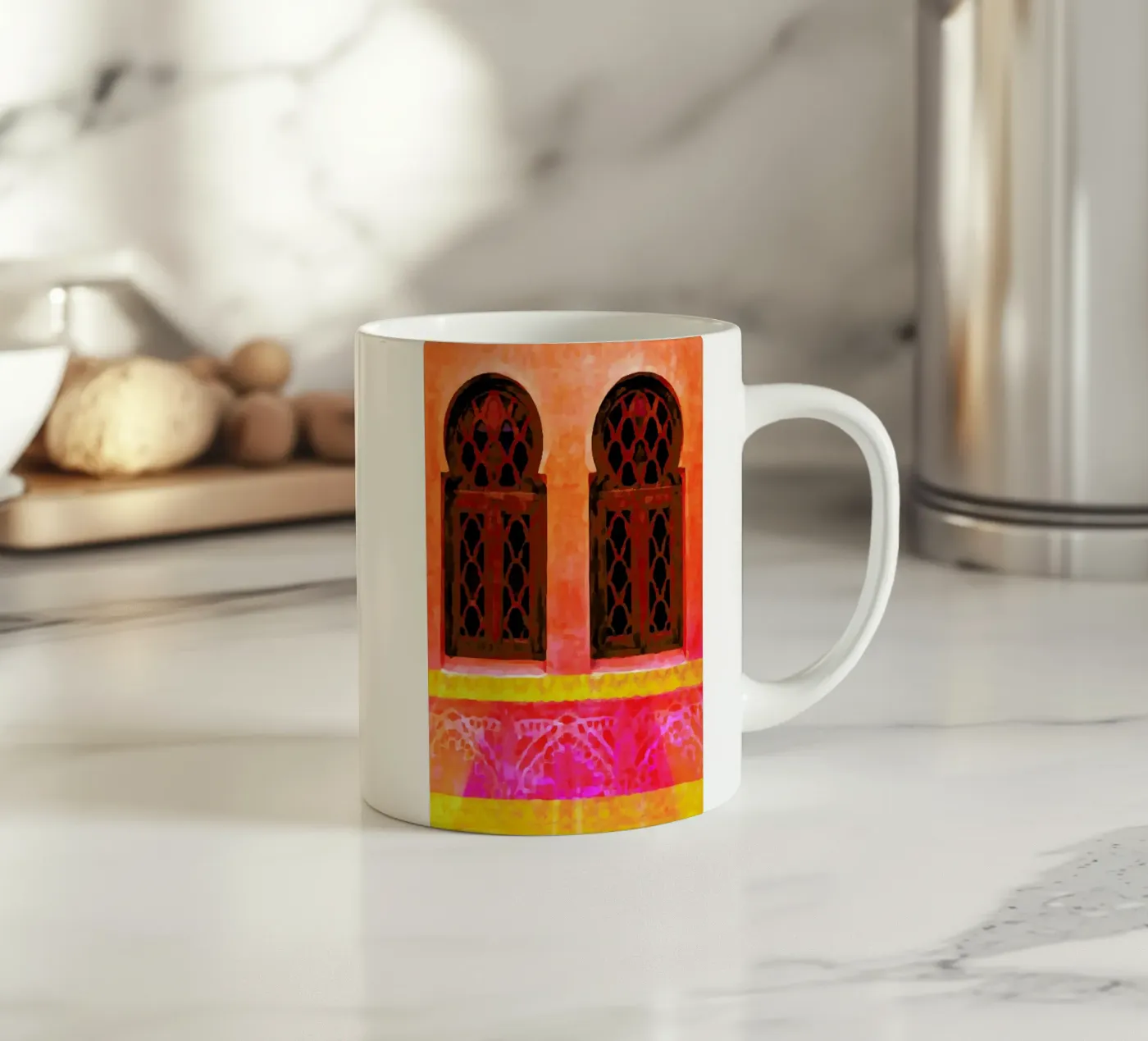 Morocco Keramik Tasse von Xchange Art Studio