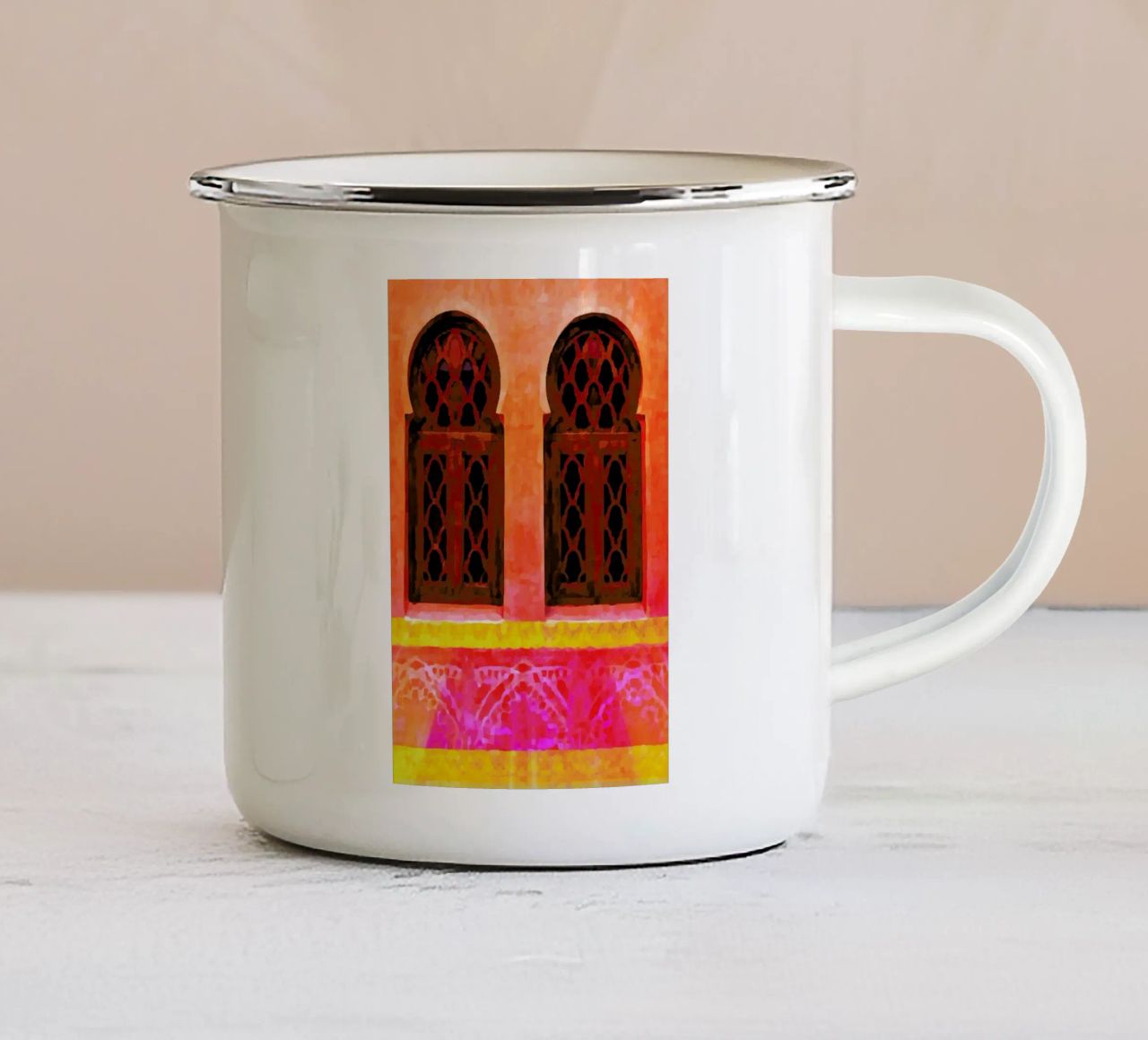 Morocco tazza in smalto da Xchange Art Studio