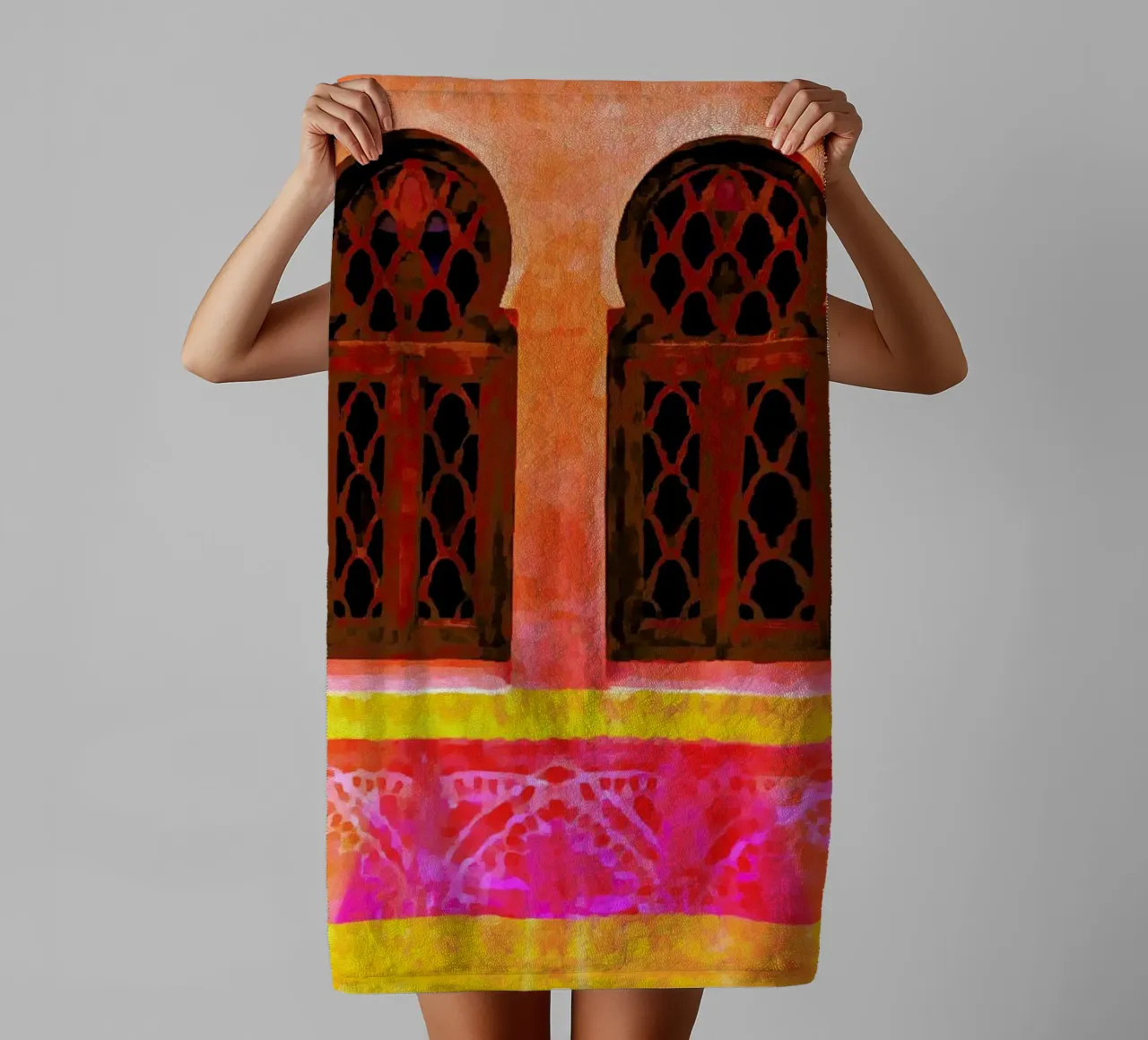 Morocco badhanddoek van Xchange Art Studio