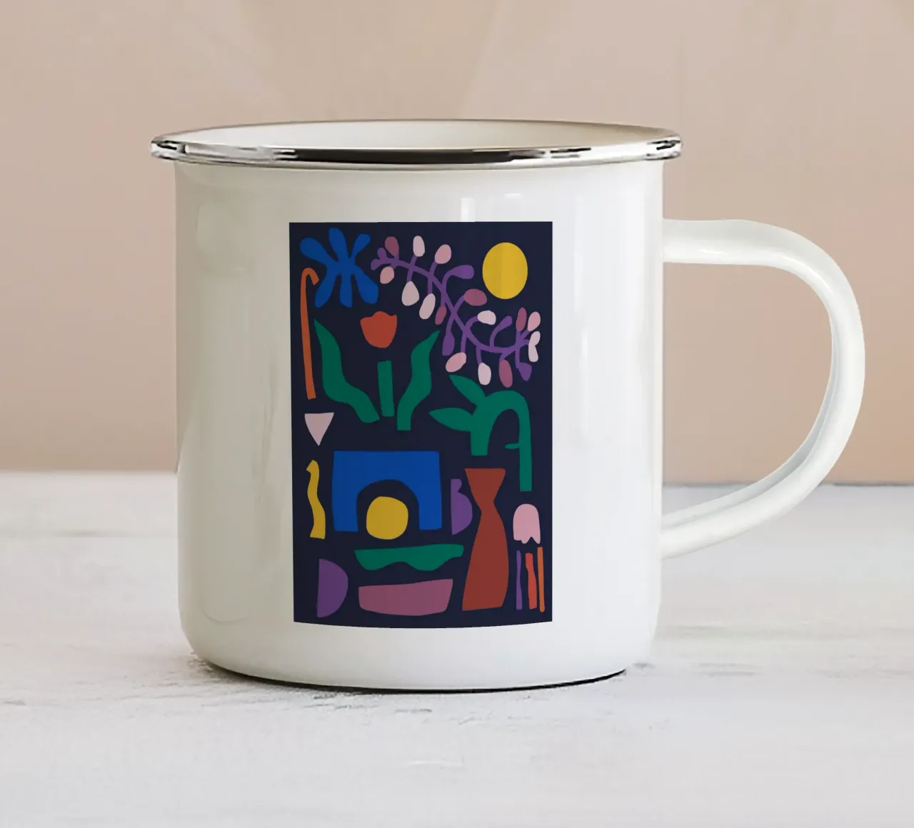 Composizione del giardino tazza in smalto da Little Dean