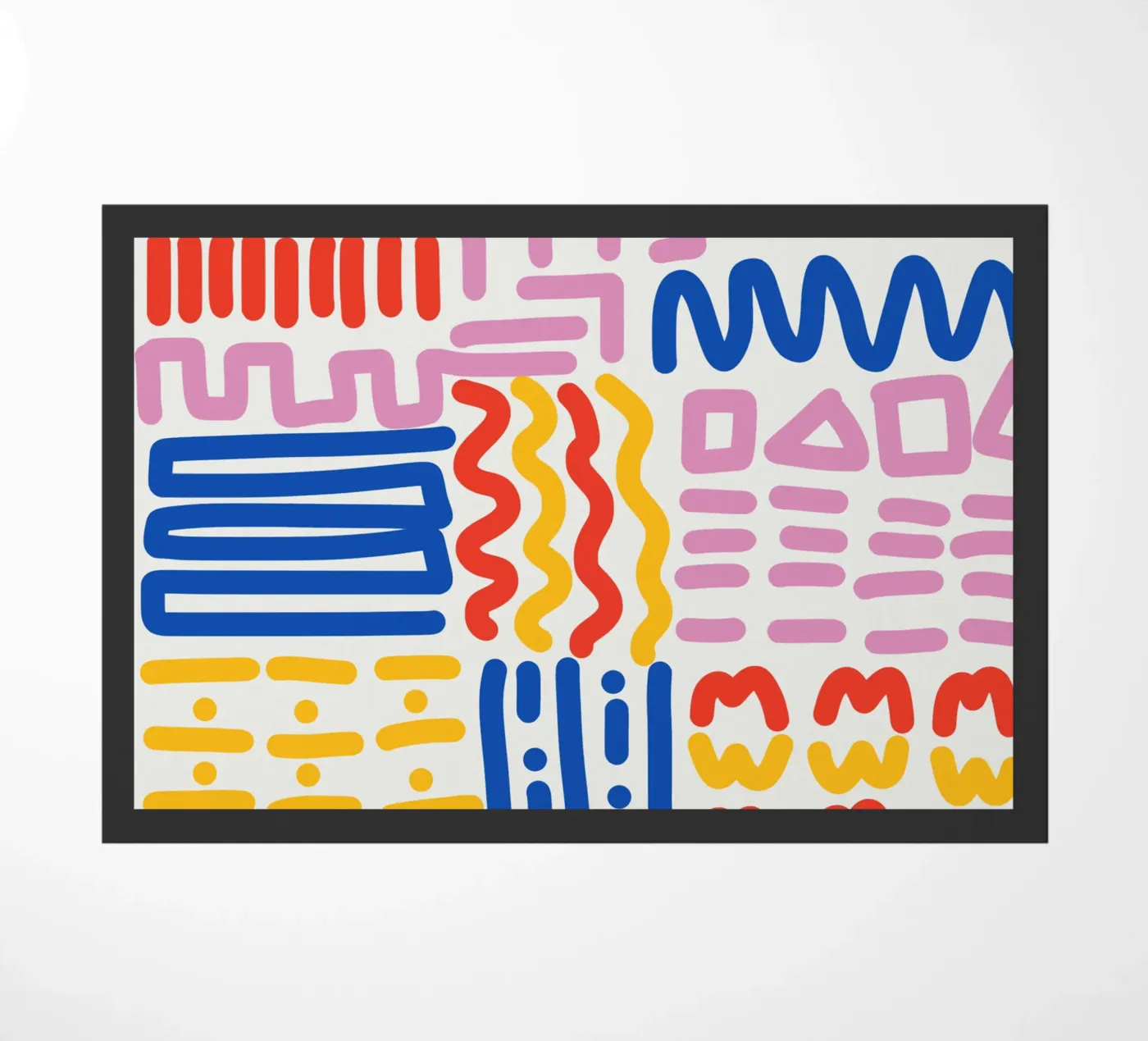 Lines and colors pattern doormat by Little Dean