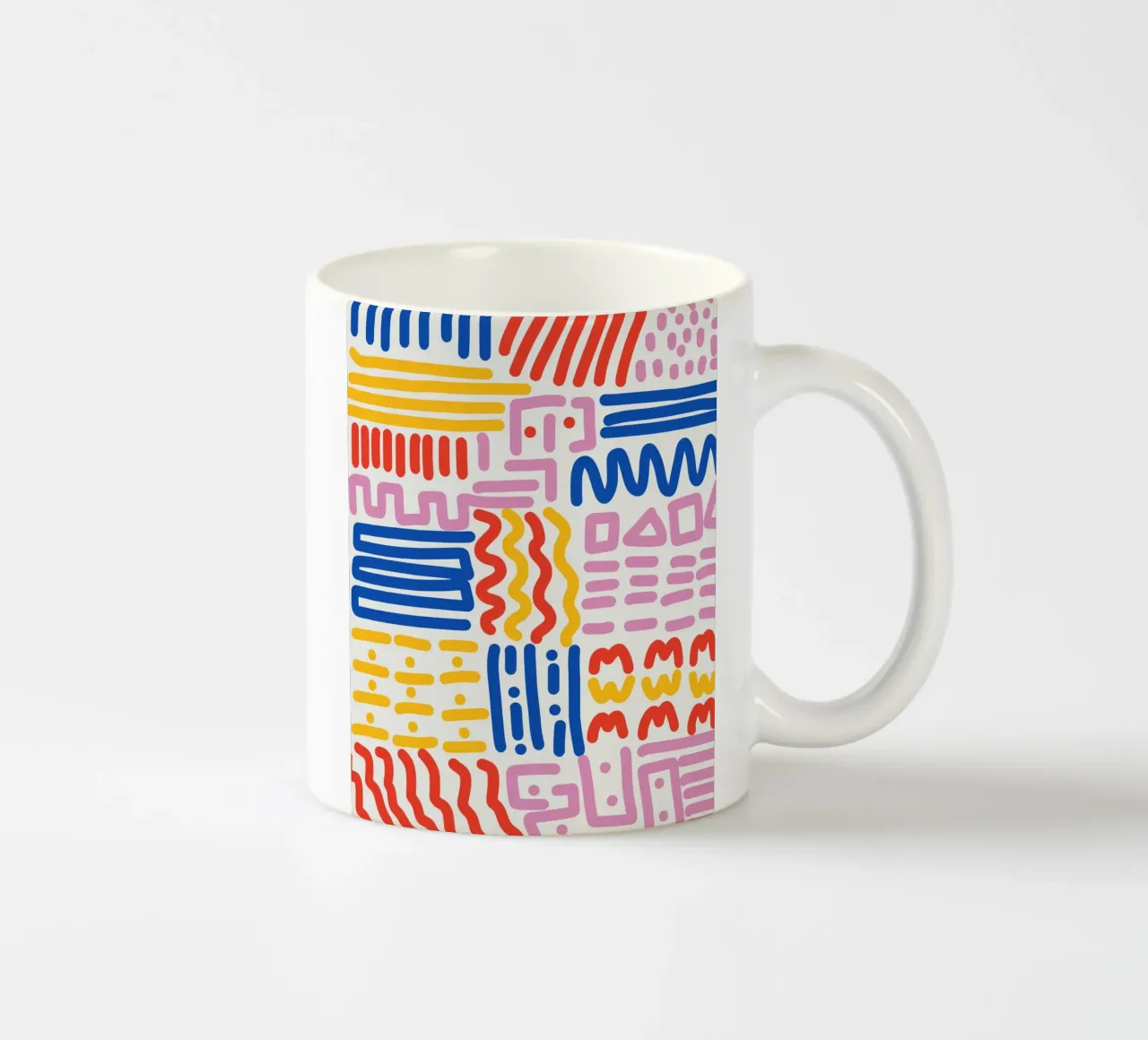 Disegno di linee e colori tazza in ceramica da Little Dean