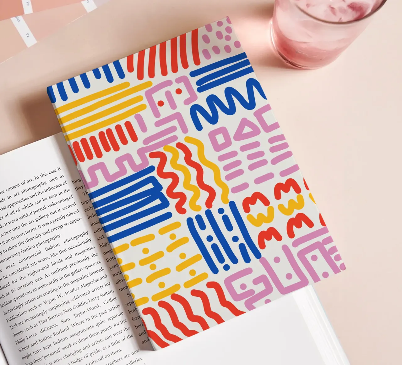Lines and colors pattern notebook by Little Dean